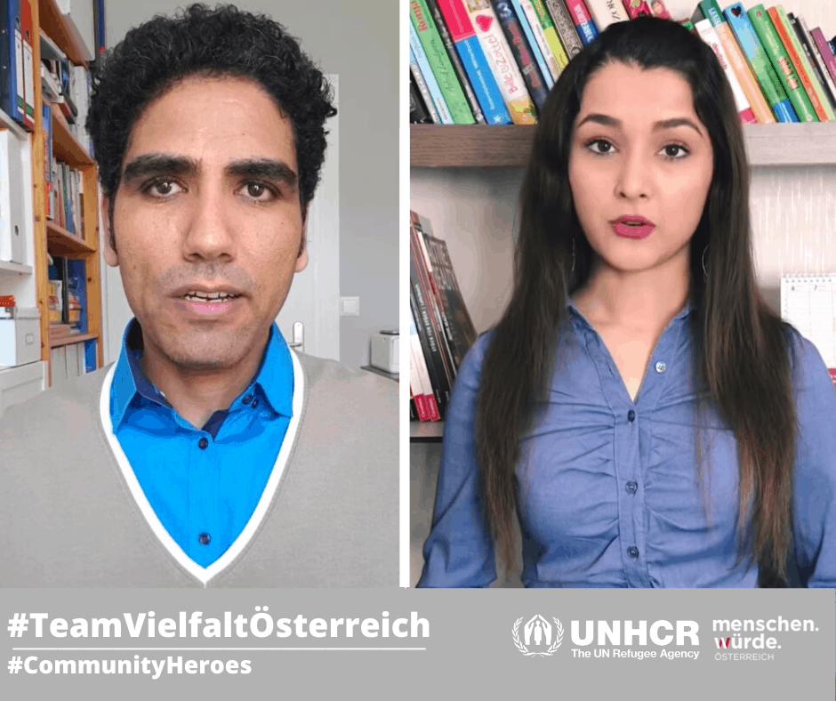 Mohamed und Zohra drehen jeden Tag Videos mit Neuigkeiten zu Corona und anderen News.