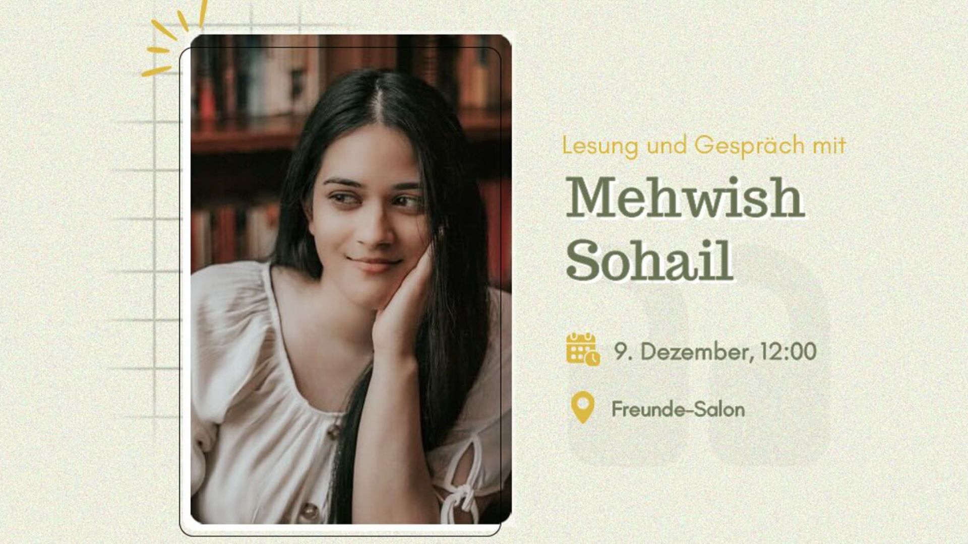 Lesung & Gespräch mit Mewish Soheil