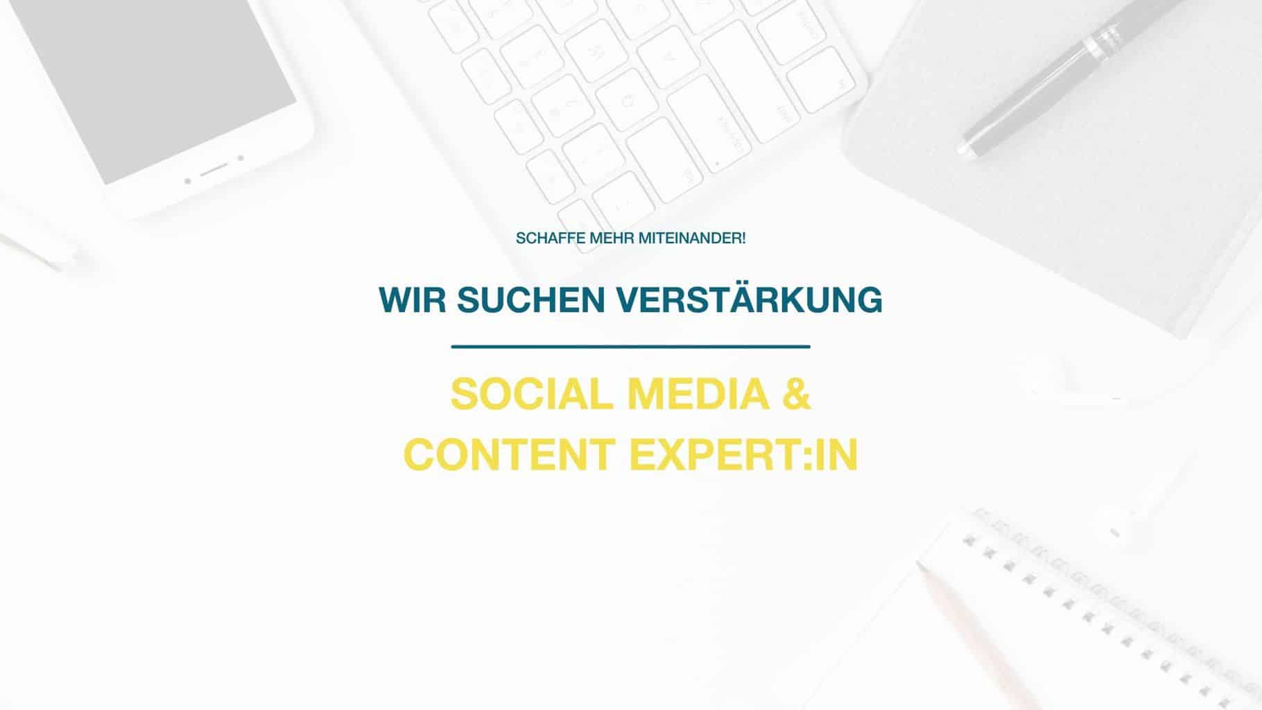 Job: Social Media & Content Expert:in